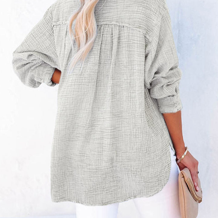 Buttoned Long Sleeve Blouse