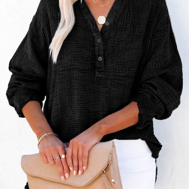 Buttoned Long Sleeve Blouse
