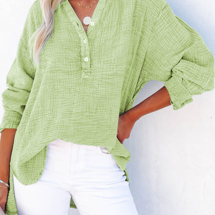 Buttoned Long Sleeve Blouse