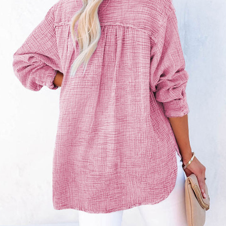 Buttoned Long Sleeve Blouse
