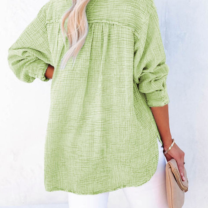 Buttoned Long Sleeve Blouse
