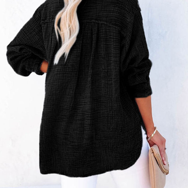 Buttoned Long Sleeve Blouse