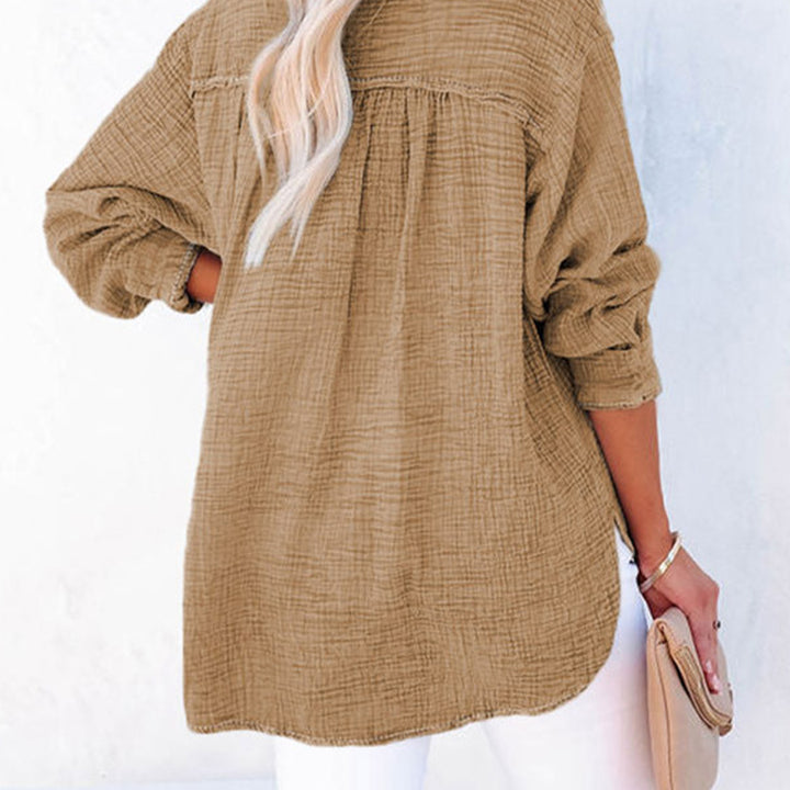 Buttoned Long Sleeve Blouse