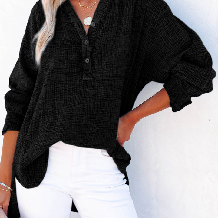 Buttoned Long Sleeve Blouse